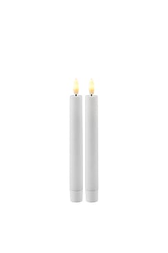 Sirius Sille Genopladelig Krone LED Stearinlys 2 stk. Ø2x20cm Hvid