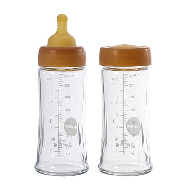 HEVEA Glas Sutteflaske Wide Neck 250 ml