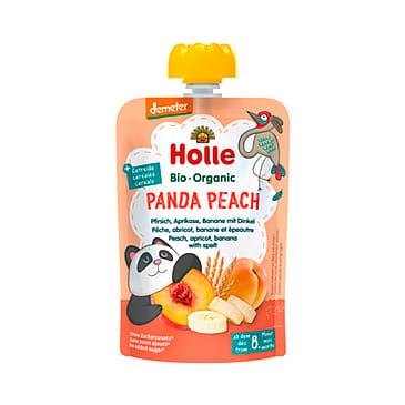 Holle Panda Peach Fersken Aprikos & Banan Spelt Grød 100 g