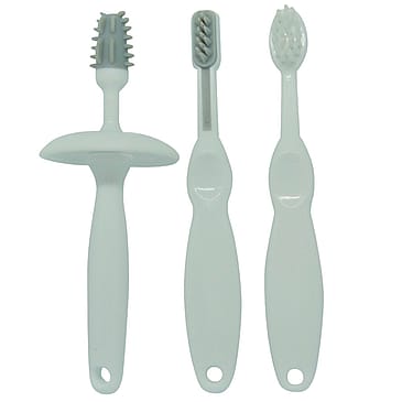 Oopsy Træningstandbørster sæt med 3 Grå