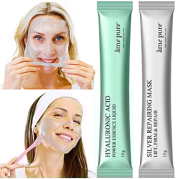 âme pure Jelly Glow Rubber Mask Silver