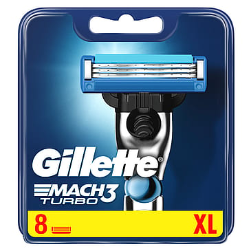 Gillette Mach3 Turbo Barberblade Gillette Mach3 Turbo-barberblade  8 stk