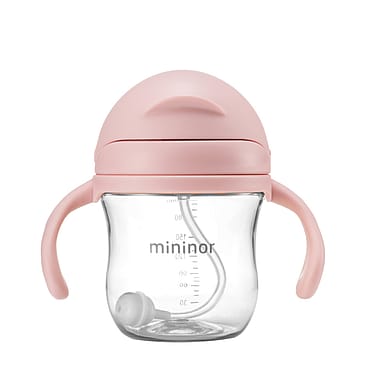 Mininor Sugerørskop Rosa 220 ml