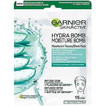 Garnier Hyaluronic Aloe Super Idratante Moisture Plump Sheet Mask