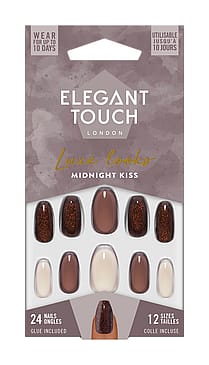 Elegant Touch Luxes Looks Nails Midnight Kiss