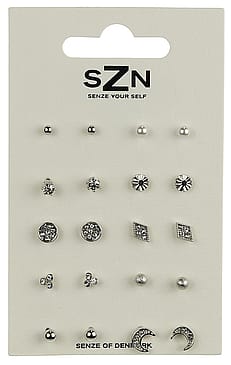 Senze Øreringe Rhodium