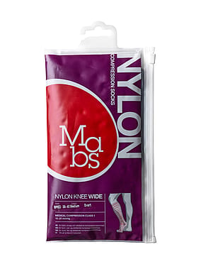 Mabs Nylon Knæstrømpe Wide Sort Sand M
