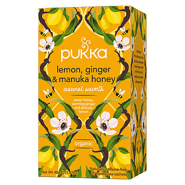 Pukka Lemon, Ginger & Manuka honey te Ø 20 breve
