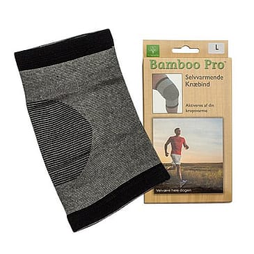Bamboo Pro Knæbind Selvvarmende Grå L