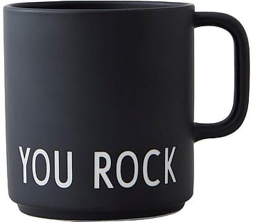 Design Letters Favourite Kop med Hank Sort - You Rock