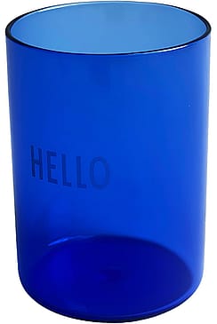 Design Letters Favourite Drikkeglas Blå - Hello