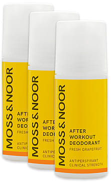 Moss & Noor After Workout Deodorant Fresh Grapefruit 3 pack