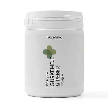 Pureviva Gurkemeje & Peber Økologisk 180 kaps.
