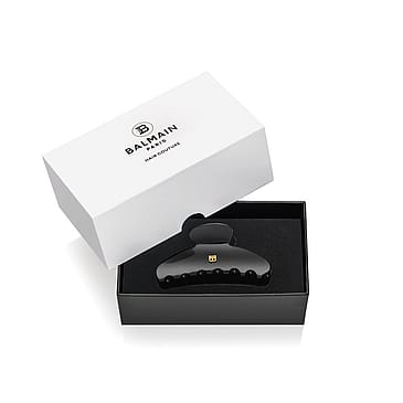 BALMAIN PARIS Hair Couture Cellulose Acetate Pince à Cheveux Large Black