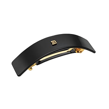 BALMAIN PARIS Hair Couture Cellulose Acetate Barrette Pour Cheveux Large Black