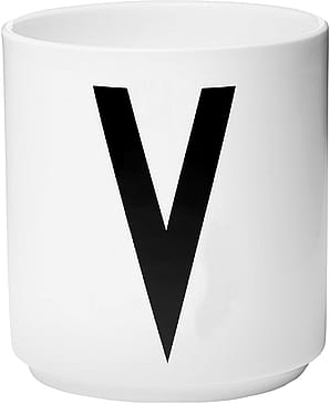 Design Letters Personlig Porcelæn Kop A-Z Hvid V
