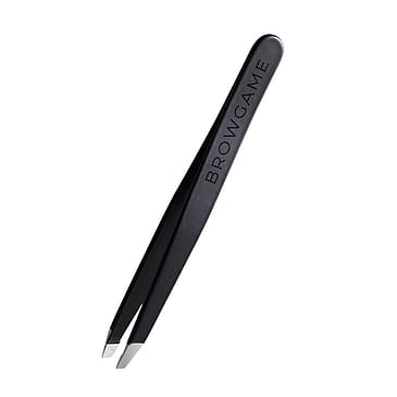 Browgame Cosmetics Signature Tweezer Slanted Soft Touch Black