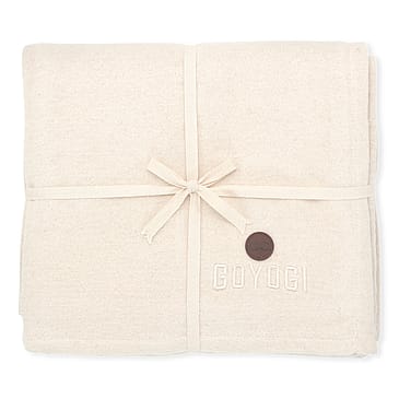 GOYOGI Calm Organic Cotton Yoga Blanket Natural