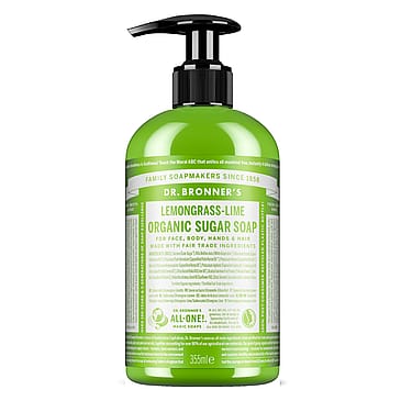 Dr. Bronner's Organic Sugar Soap Lemongrass Lime 355 ml