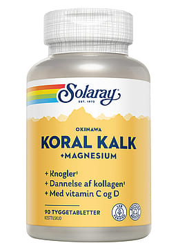Solaray Koral Kalk med C- og D-Vitamin 90 tabl.