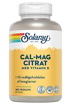 Solaray Cal-Mag med D-vitamin 180 kaps.