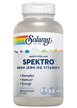 Solaray Spektro Multi-Vita-Min u/ jern og K Vitamin 300 kaps.