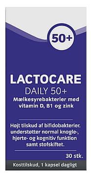 Lactocare Daily 50+ Mælkesyrebakterier 30 kapsler