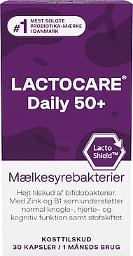 Lactocare Daily 50+ Mælkesyrebakterier 30 kapsler