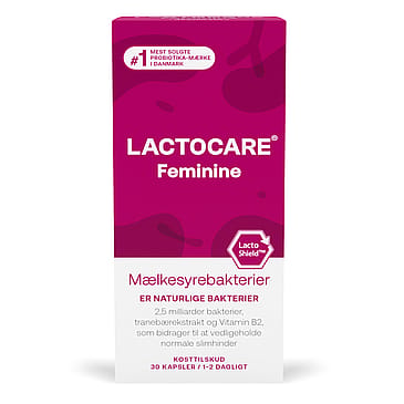 Lactocare Feminine Mælkesyrebakterier 30 kapsler