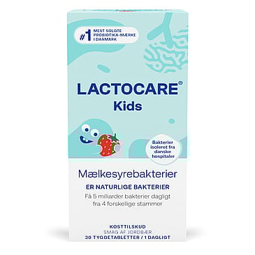 Lactocare Kids Mælkesyrebakterier til børn 30 tyggetabl.