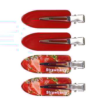 All Styles Hårspænder med jordbærmotiv 4 stk