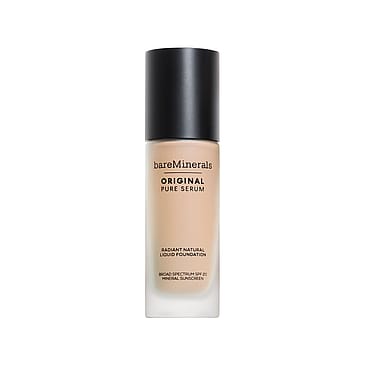 bareMinerals ORIGINAL Pure Serum Radiant Natural Liquid Foundation Mineral SPF 20 Fair Cool 1.5