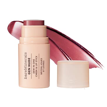 bareMinerals Gen Nude Dew In One Lip & Cheek Balm Berry Me in Merlot