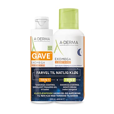 A-DERMA Exomega Control Night Cream + Gel Duo 400 ml + 200 ml