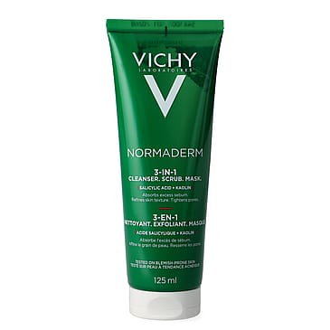 Vichy Normaderm 3-In-1 Scrub + Cleanser + Mask 125 ml