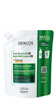 Vichy Dercos Anti-Dandruff Shampoo For Normal To Oily Hair 390 ml, Refill