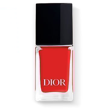 DIOR Vernis Nail Polish With Gel Effect And Couture Color 080 Red Smile