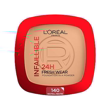 L'Oréal Paris Infaillible 24H Fresh Wear Foundation in a Powder Cool Undertone 30 ml 140 Neutral
