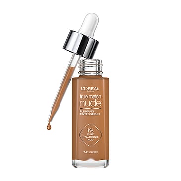 L'Oréal Paris True Match Nude Plumping Tinted Serum Foundation 7-8 Tan-Deep