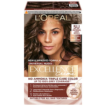 L'Oréal Paris Excellence Universal Nudes Permanent Color 5U Universal Light Brown