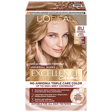 L'Oréal Paris Excellence Universal Nudes Permanent Color 8U Universal Light Blonde