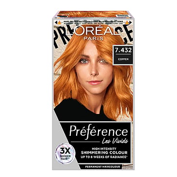 L'Oréal Paris Préférence Vivid Colours Permanent Color 7.432 Copper