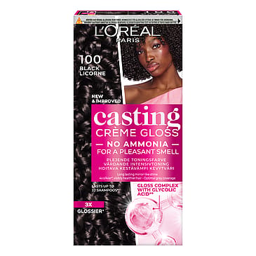 L'Oréal Paris Casting Crème Gloss Semi-Permanent Color 100 Black Licorne