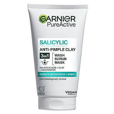 Garnier PureActive Salicylic 3in1 Anti-Pimple Clay Rensegel 150 ml