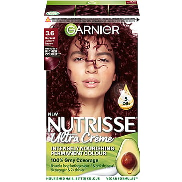 Garnier Nutrisse Ultra Créme Permanent Color 3.6 Darkest Auburn Brown