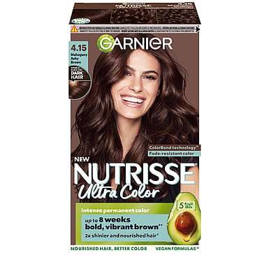 Garnier Nutrisse Ultra Color Permanent Color 4.15 Mahogany Ashy Brown