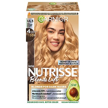 Garnier Nutrisse Blonde Lift Permanent Color UL3 Luminous Blonde for Dark Brown Hair
