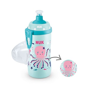 NUK Spildfri Drikkeflaske med Praktisk Drikketud 300 ml Chameleon Rose