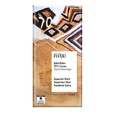 Vivani Ædelbitter Santo Domingo 70% Kakao Ø 80 g