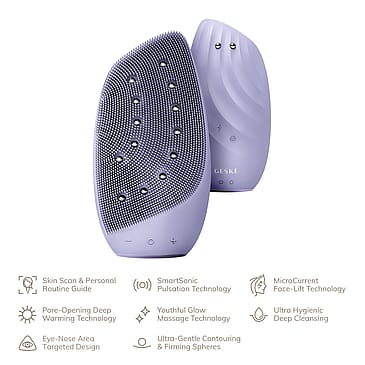 GESKE Sonic Thermo Facial Brush & Face-Lifter 8 in 1 Purple